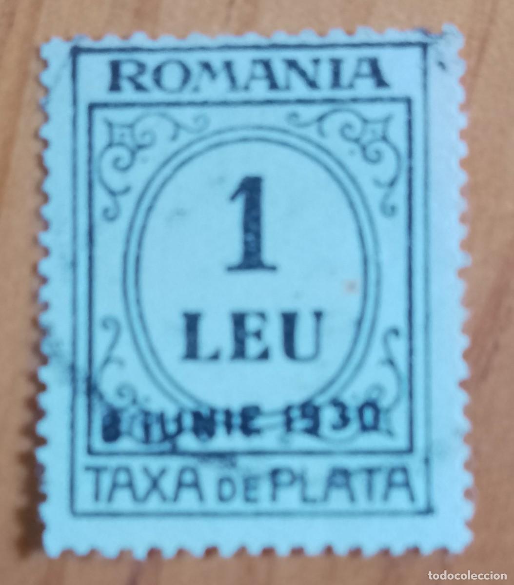 Sellos: 1 LEU - TAXA DE PLATA - A&Ntilde;O 1931