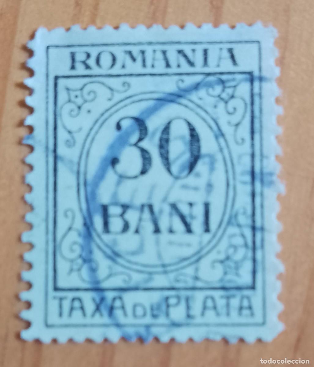Sellos: 30 BANI - TAXA DE PLATA