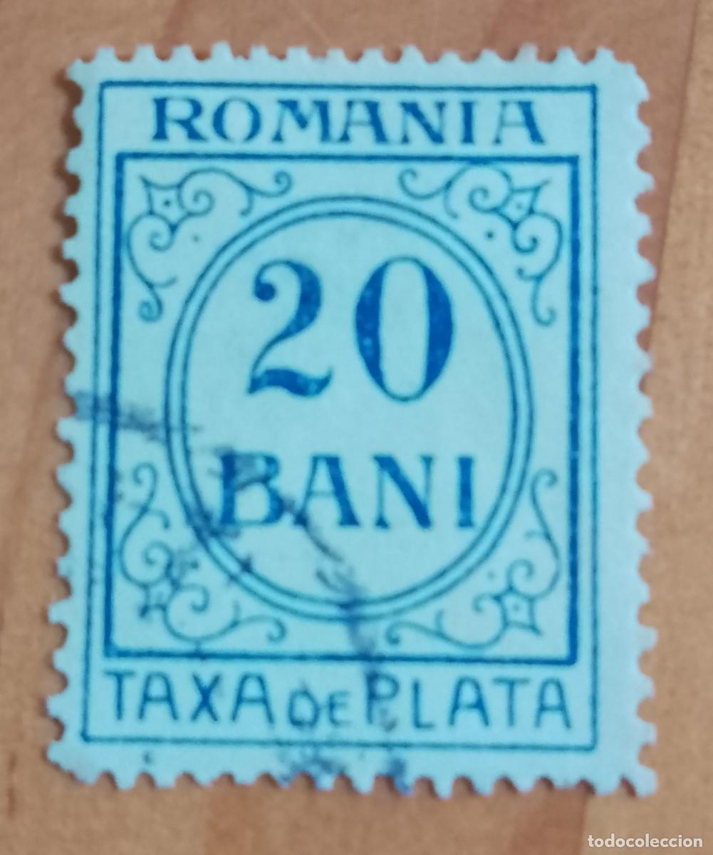 Sellos: 20 BANI - TAXA DE PLATA