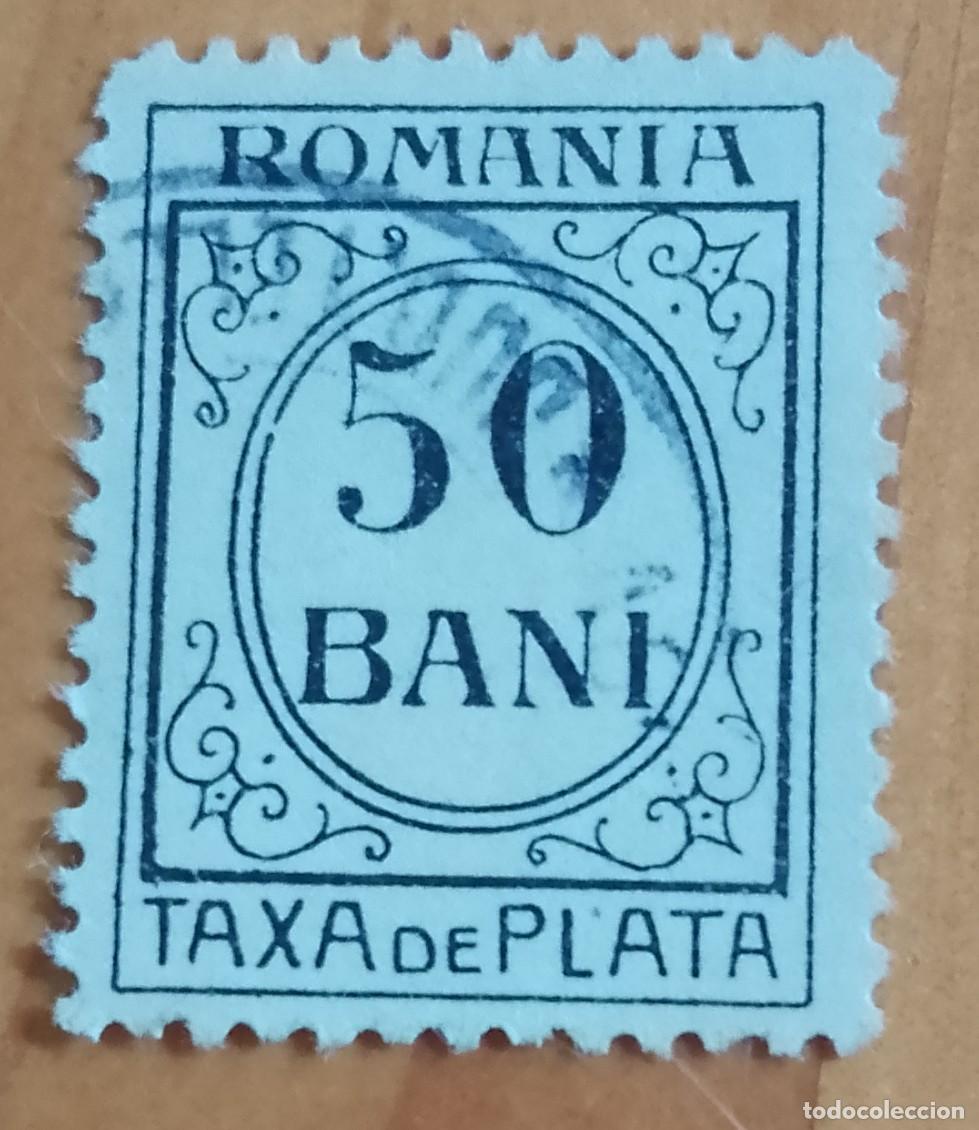 Sellos: 50 BANI - TAXA DE PLATA - A&Ntilde;O 1881