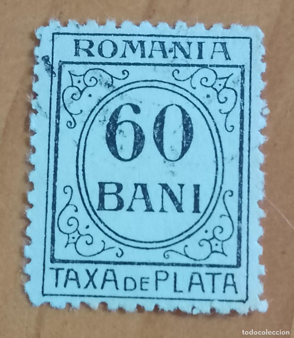Sellos: 60 BANI - TAXA DE PLATA - A&Ntilde;O 1881