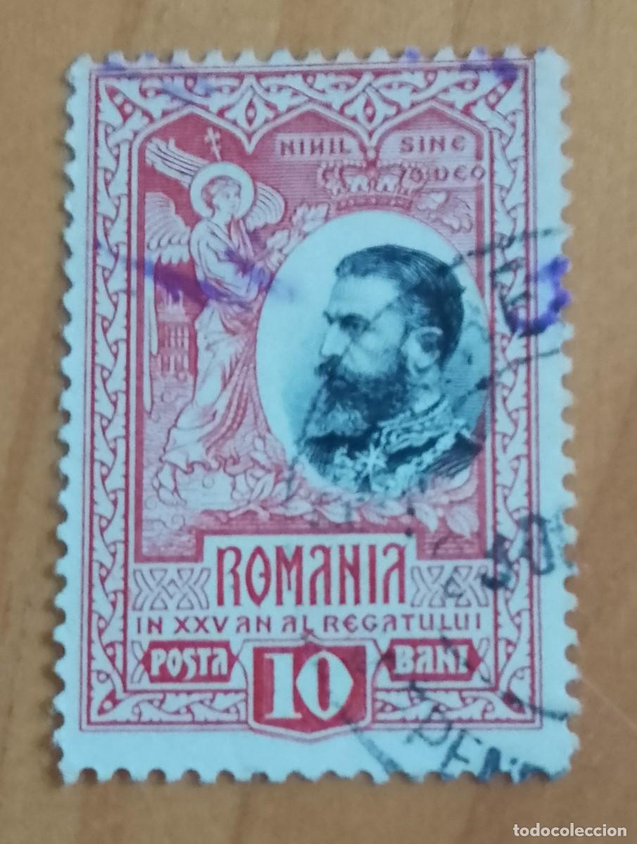 Sellos: 10 BANI - A&Ntilde;O 1908 - REY CARLOS I