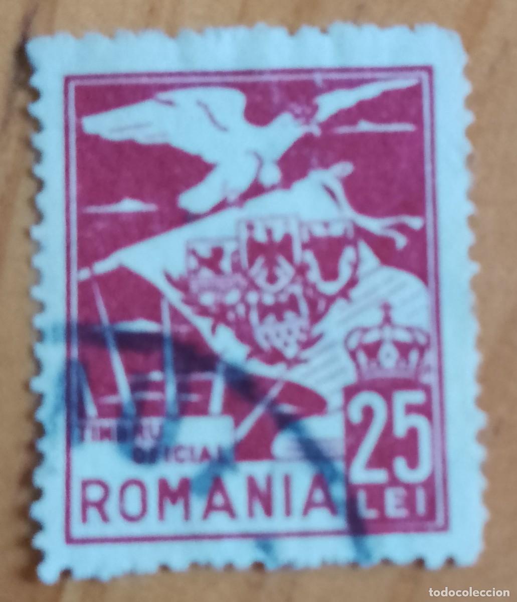 Sellos: 25 BANI - A&Ntilde;O 1930 - TINBRU OFICIAL, TIMBRE.