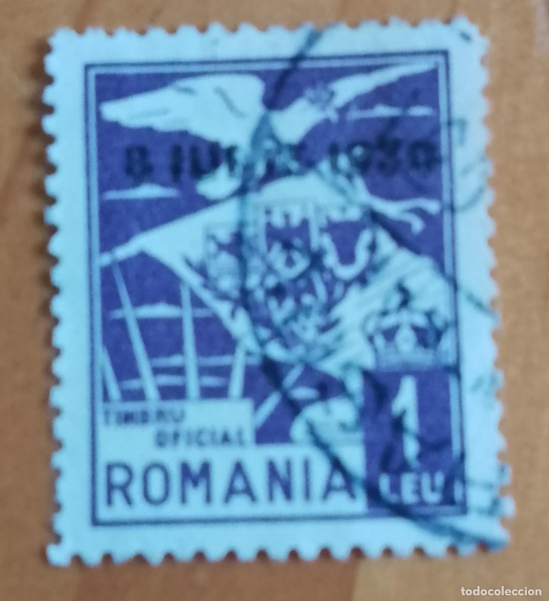 Sellos: 1 LEU - A&Ntilde;O 1930 - TINBRU OFICIAL, TIMBRE.