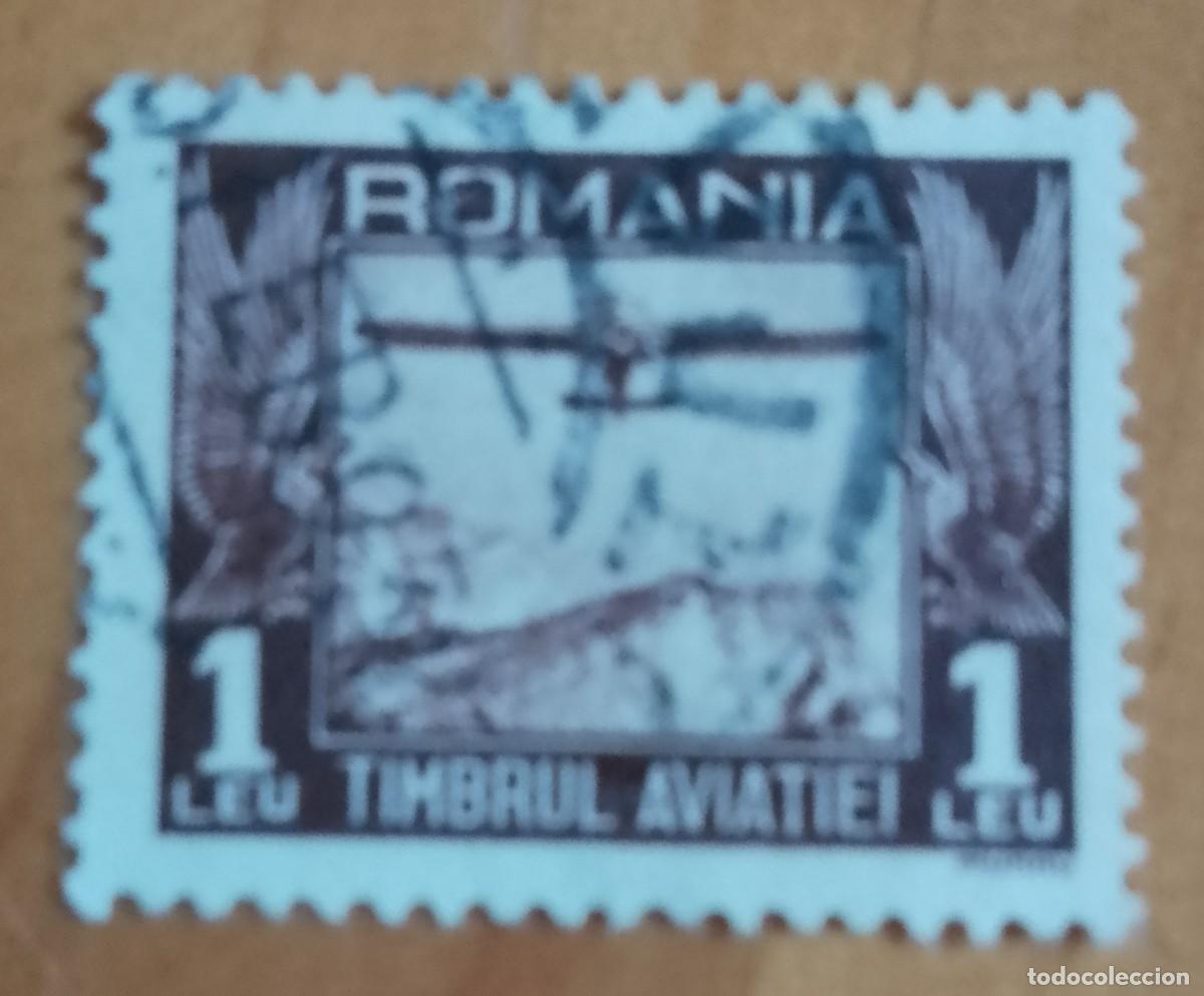 Sellos: 1 LEU - TIMBRUL AVIATIEI - SERIE FISCAL, A&Ntilde;O 1931