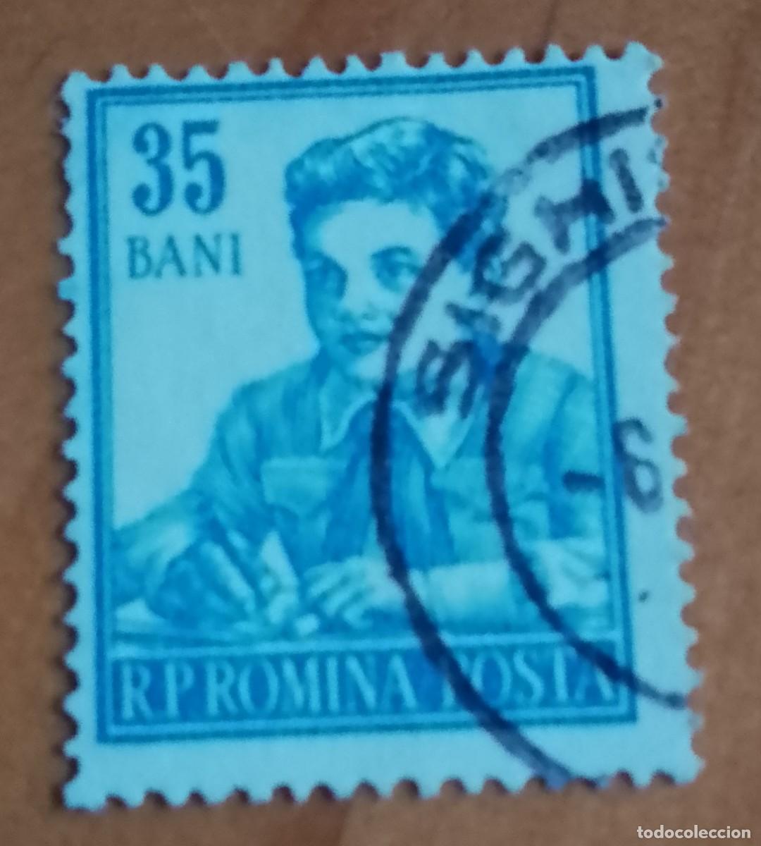 Sellos: 35 BANI - A&Ntilde;O 1956 - MUJER ESTUDIANTE.