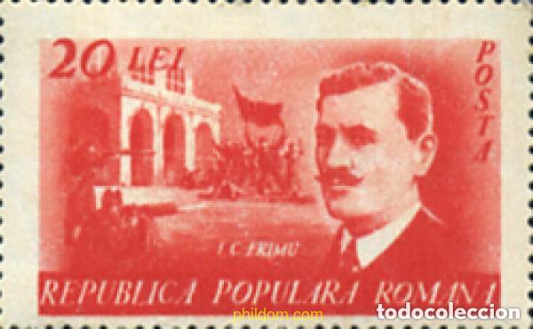 Sellos: Rumania 1949 Ivert 1078 *** 30&ordm; Aniversario de la Muerte del Sindicalista I.G. FRIMU
