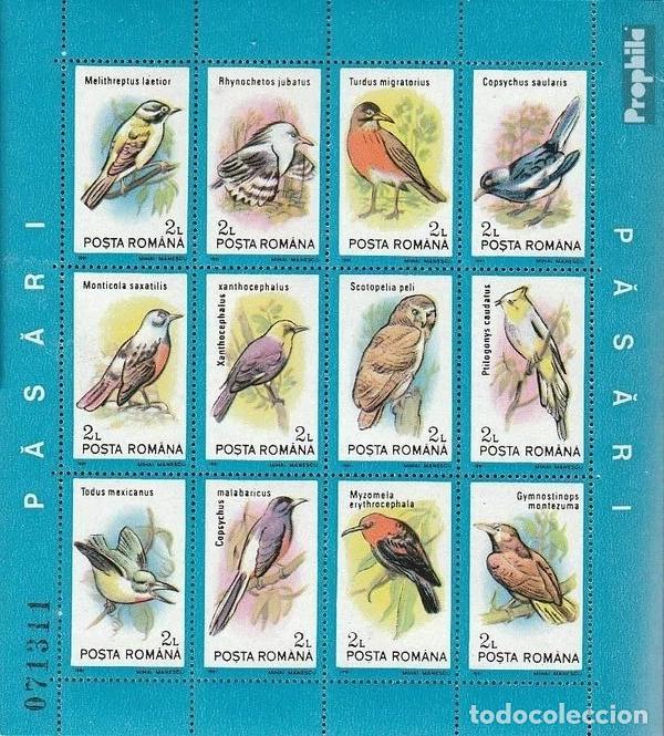 Sellos: Rumania 1991 HB Ivert 211 *** Fauna - Aves