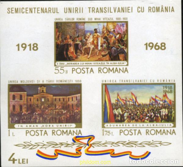Sellos: 168415 MNH RUMANIA 1968 CINCUENTENARIO DE LA RECONCILIACION DE LA TRANSILVANIA