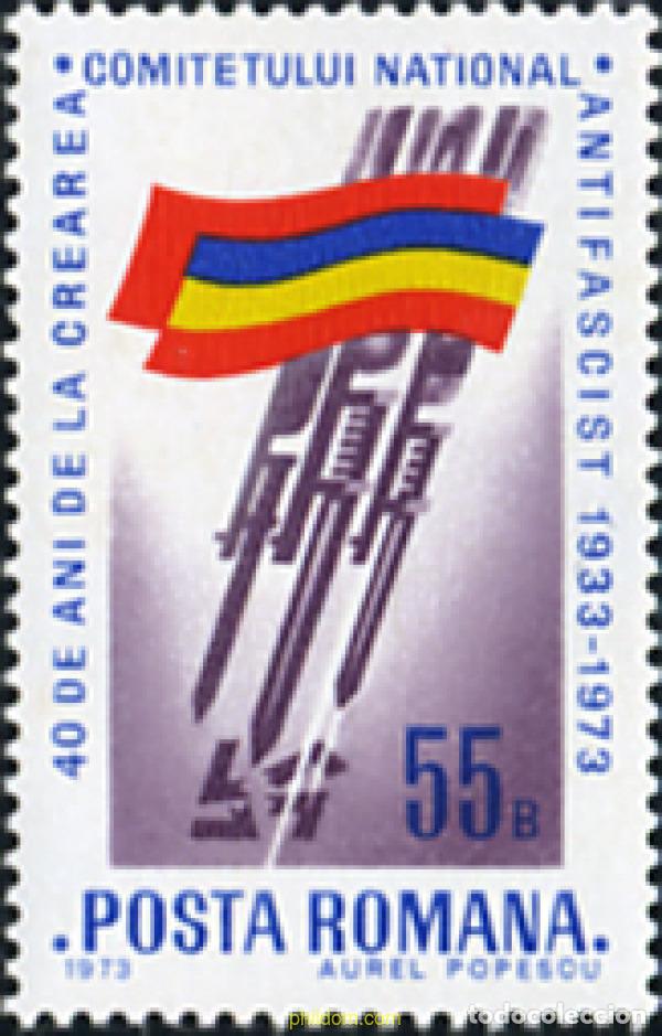 Sellos: 168831 MNH RUMANIA 1973 40 ANIVERSARIO DE LA CREACION DEL COMITE NACIONAL ANTIFASCISTA