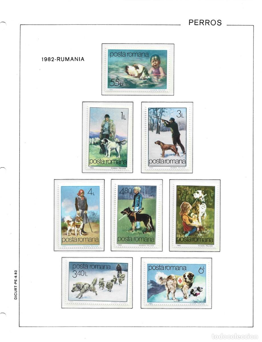 Sellos: Rumania 1982 - Dogs (1982) - Y&T 3374/81 -Perros -(9)