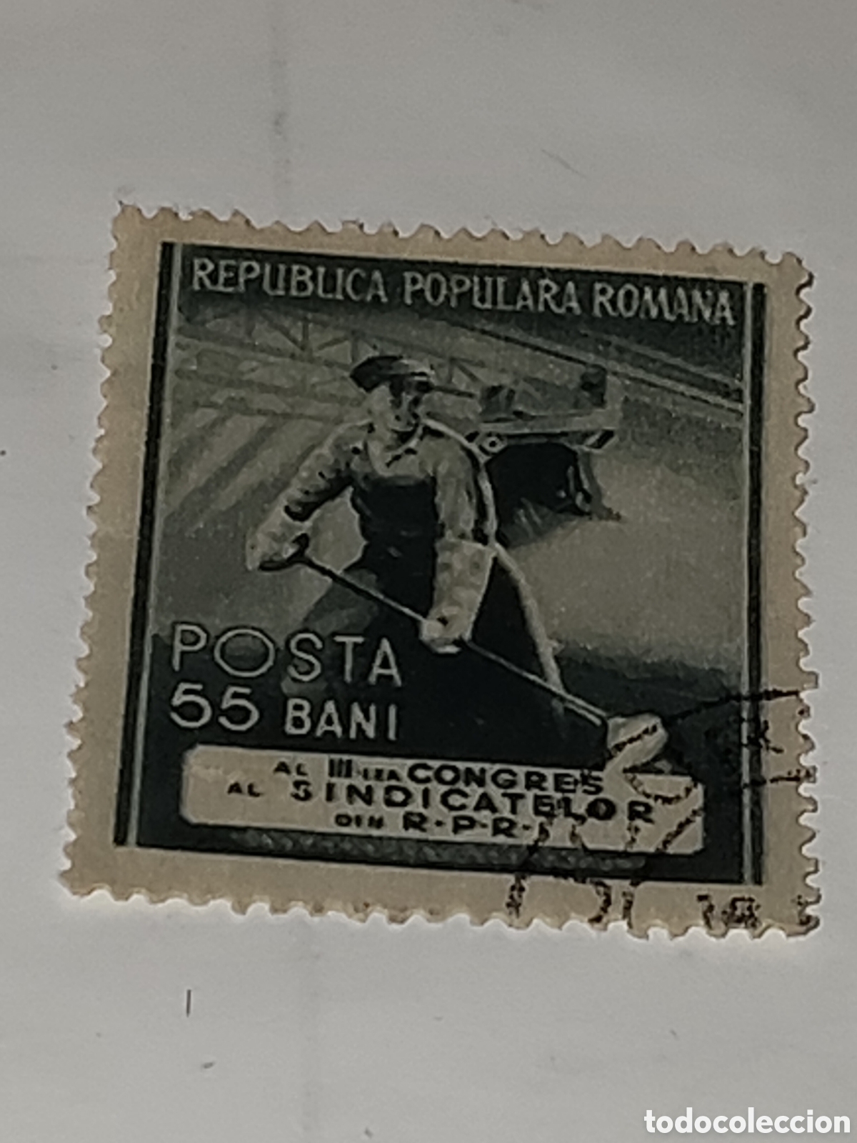 Sellos: Sello de Ruman&iacute;a dedicada al Congreso de sindicatos 1953 usado
