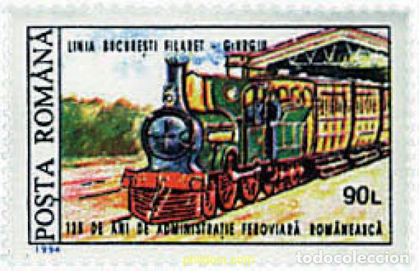 Sellos: 57498 MNH RUMANIA 1994 125 ANIVERSARIO DE LOS FERROCARRILES DE RUMANIA