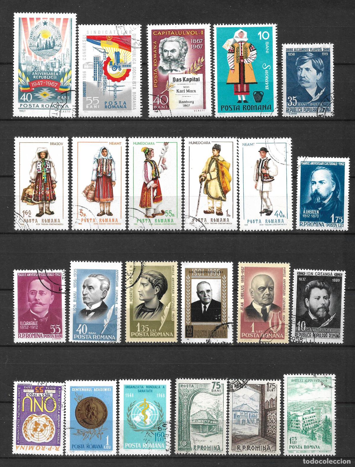 Sellos: rumania lote 23 sellos usados - 19/30