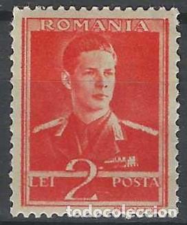 Sellos: RUMAN&Iacute;A 1940-42 - REY MIGUEL, 2L ROJO ANARANJADO - MH*