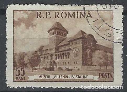 Sellos: RUMAN&Iacute;A 1955 - MUSEOS DE BUCAREST, LENIN Y STALIN - USADO