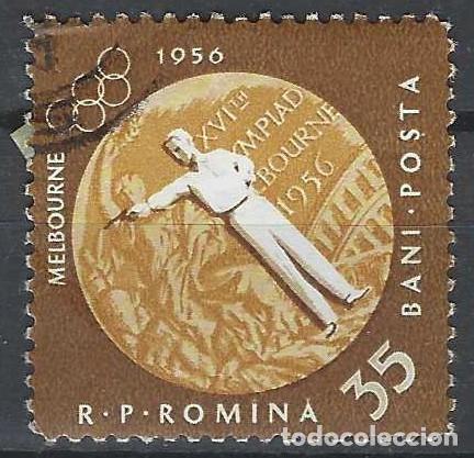 Sellos: RUMAN&Iacute;A 1956 - JJOO DE MELBOURNE - USADO