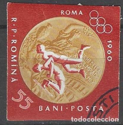 Sellos: RUMAN&Iacute;A 1960 - JJOO DE ROMA - USADO SIN DENTAR