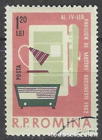 Sellos: RUMAN&Iacute;A 1962 - 4&ordf; FERIA DE BUCAREST, ELECTRODOM&Eacute;STICOS - USADO