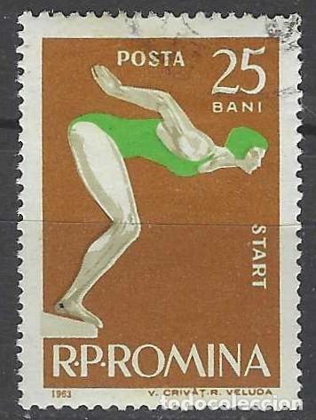 Sellos: RUMAN&Iacute;A 1963 - DEPORTES ACU&Aacute;TICOS - USADO