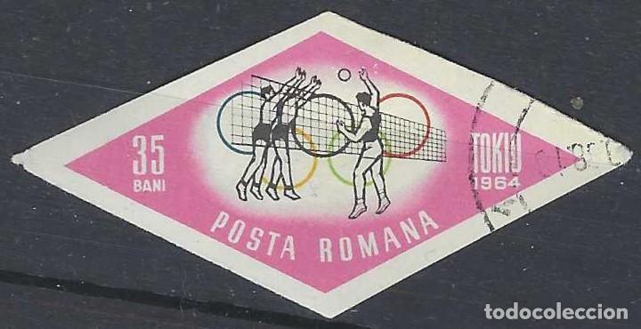 Briefmarken: RUMAN&Iacute;A 1964 - JJOO DE TOKIO - USADO SIN DENTAR