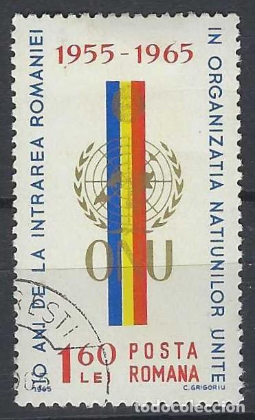 Sellos: RUMAN&Iacute;A 1965 - 20&ordm; ANIV. DE LAS NACIONES UNIDAS - USADO