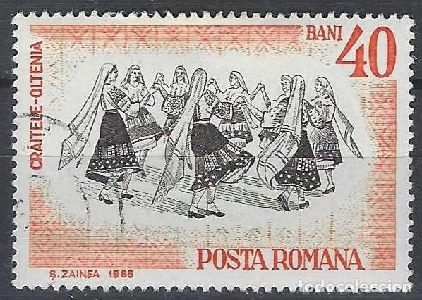 Sellos: RUMAN&Iacute;A 1966 - DANZAS FOLKL&Oacute;RICAS - USADO