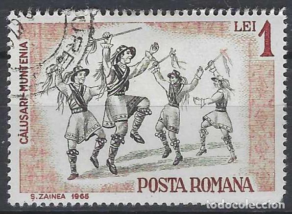 Sellos: RUMAN&Iacute;A 1966 - DANZAS FOLKL&Oacute;RICAS - USADO