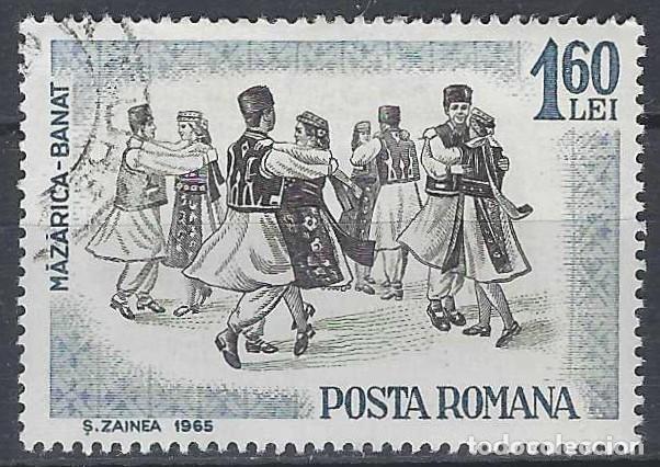 Sellos: RUMAN&Iacute;A 1966 - DANZAS FOLKL&Oacute;RICAS - USADO