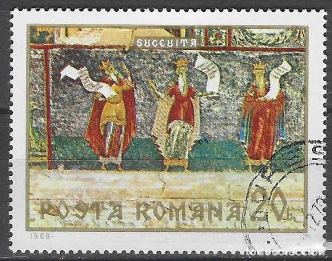 Sellos: RUMAN&Iacute;A 1969 - FRESCOS DE MONASTERIOS MOLDAVOS - USADO