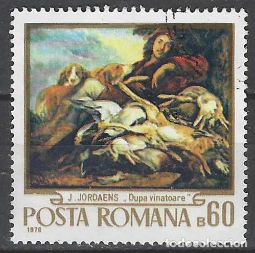 Sellos: RUMAN&Iacute;A 1970 - LA CAZA EN LA PINTURA - USADO