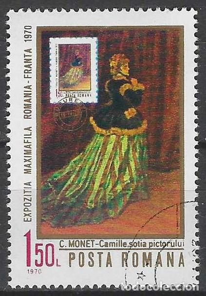 Sellos: RUMAN&Iacute;A 1970 - EXPO. BINACIONAL RUMAN&Iacute;A-FRANCIA SOBRE MAXIMOFILIA - USADO
