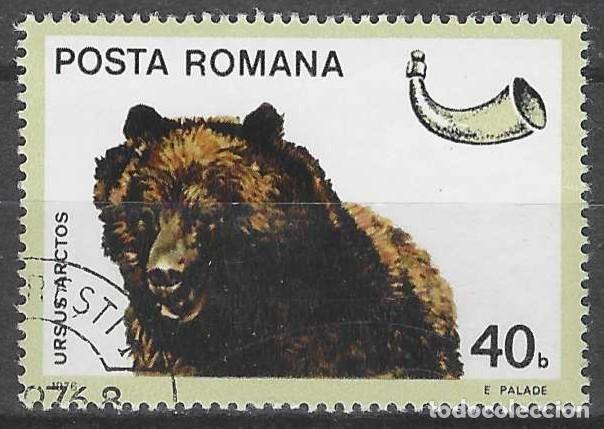 Sellos: RUMAN&Iacute;A 1976 - FAUNA DE CAZA, OSO - USADO