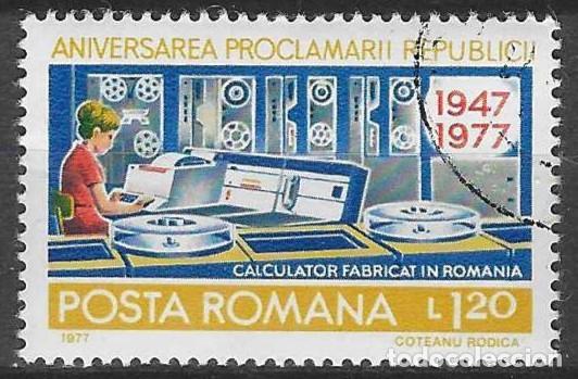 Sellos: RUMAN&Iacute;A 1977 - 30&ordm; ANIV. DE LA REP&Uacute;BLICA POPULAR - USADO