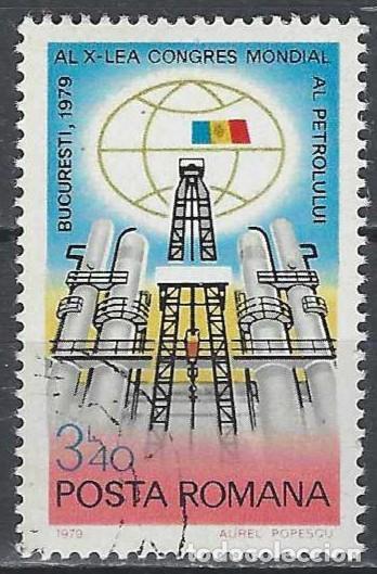 Sellos: RUMAN&Iacute;A 1979 - 10&ordm; CONGRESO INTERNACIONAL SOBRE PETR&Oacute;LEO - USADO