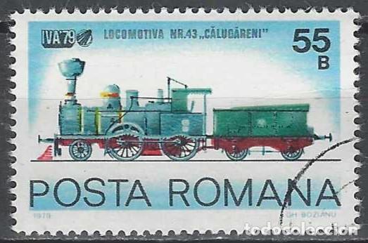 Sellos: RUMAN&Iacute;A 1979 - LOCOMOTORAS, N&ordm; 43, CALUGARENI 1869 - USADO