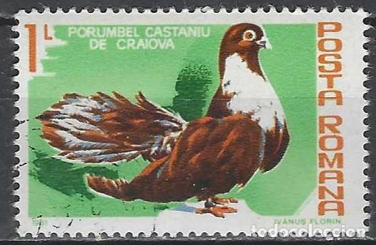 Sellos: RUMAN&Iacute;A 1981 - FAUNA, PALOMAS - USADO