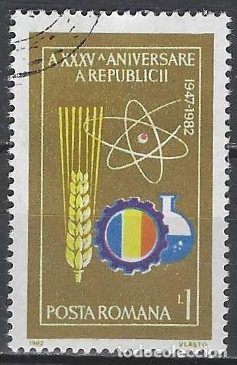 Sellos: RUMAN&Iacute;A 1982 - 35&ordm; ANIV. DE LA REP&Uacute;BLICA - USADO