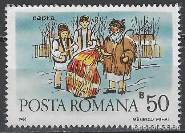 Sellos: RUMAN&Iacute;A 1986 - A&Ntilde;O NUEVO, TRAJES Y DANZAS TRADICIONALES - MH*