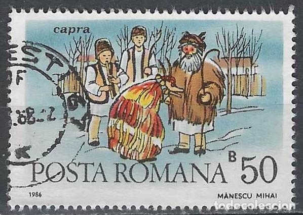 Sellos: RUMAN&Iacute;A 1986 - A&Ntilde;O NUEVO, TRAJES Y DANZAS TRADICIONALES - USADO