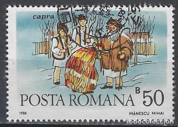 Sellos: RUMAN&Iacute;A 1986 - A&Ntilde;O NUEVO, TRAJES Y DANZAS TRADICIONALES - USADO