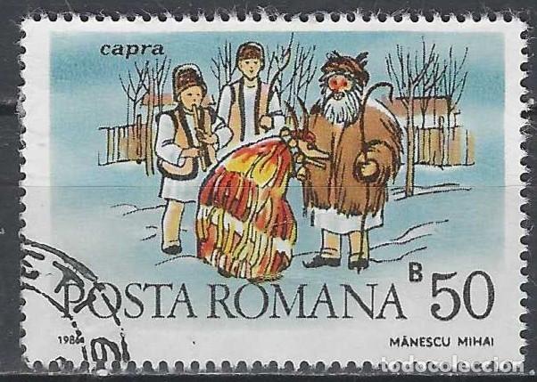 Sellos: RUMAN&Iacute;A 1986 - A&Ntilde;O NUEVO, TRAJES Y DANZAS TRADICIONALES - USADO