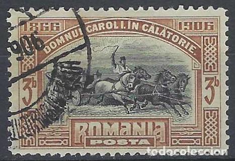 Sellos: RUMAN&Iacute;A 1906 - 40&ordm; ANIV. DE LA CORONACI&Oacute;N DEL REY CAROL I, MARR&Oacute;N - USADO