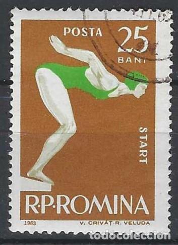 Sellos: RUMAN&Iacute;A 1963 - DEPORTES ACU&Aacute;TICOS - USADO