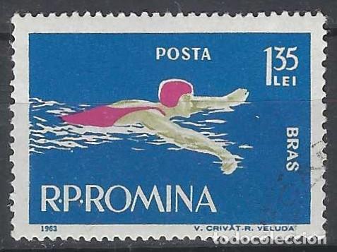 Sellos: RUMAN&Iacute;A 1963 - DEPORTES ACU&Aacute;TICOS - USADO