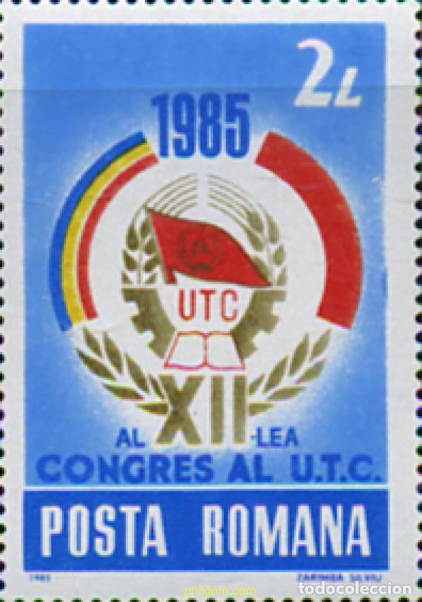 Sellos: 173813 MNH RUMANIA 1985 12 CONGRESO DE L' U.T.C.