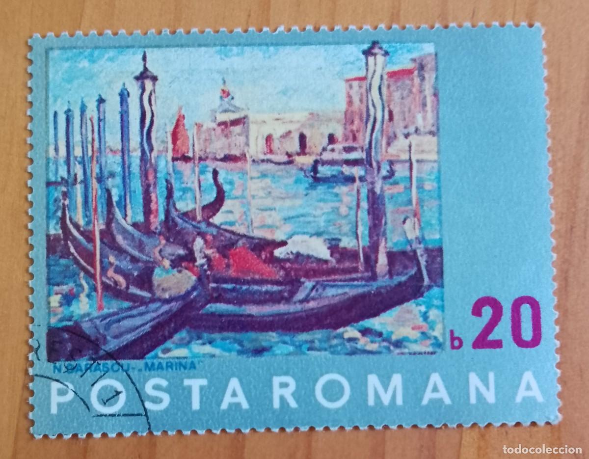 Sellos: RUMANIA - V/F 20 B, A&Ntilde;O 1971 - N. DARASCU - ARTE, PINTURA, BARCO VENECIANO