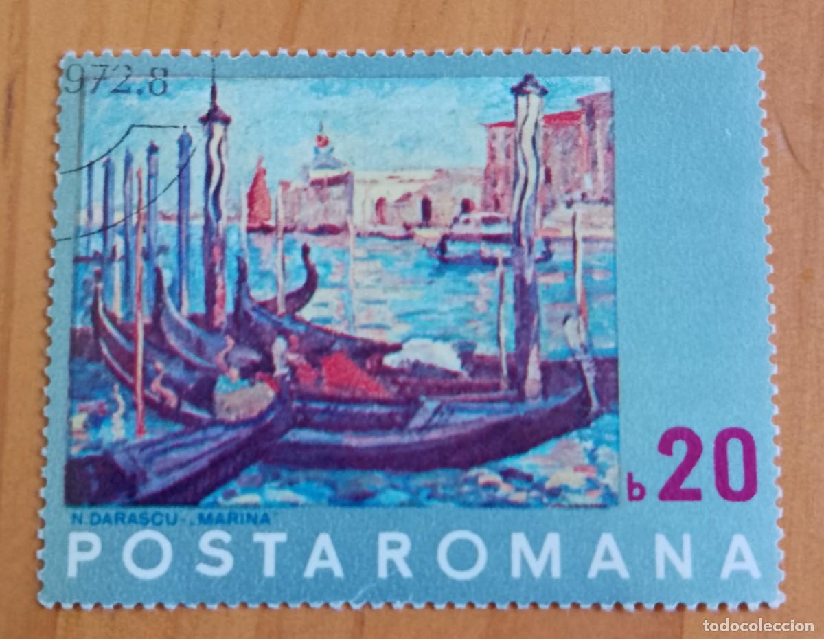 Sellos: RUMANIA - V/F 20 B, A&Ntilde;O 1971 - N. DARASCU - ARTE, PINTURA, BARCO VENECIANO