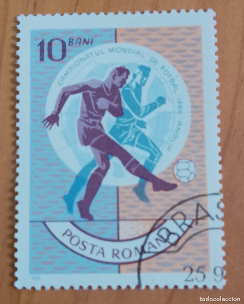 Sellos: RUMANIA - V/F 10 BANI - CAMPEONATO MUNDIAL DE FUTBOL INGLATERRA 1966