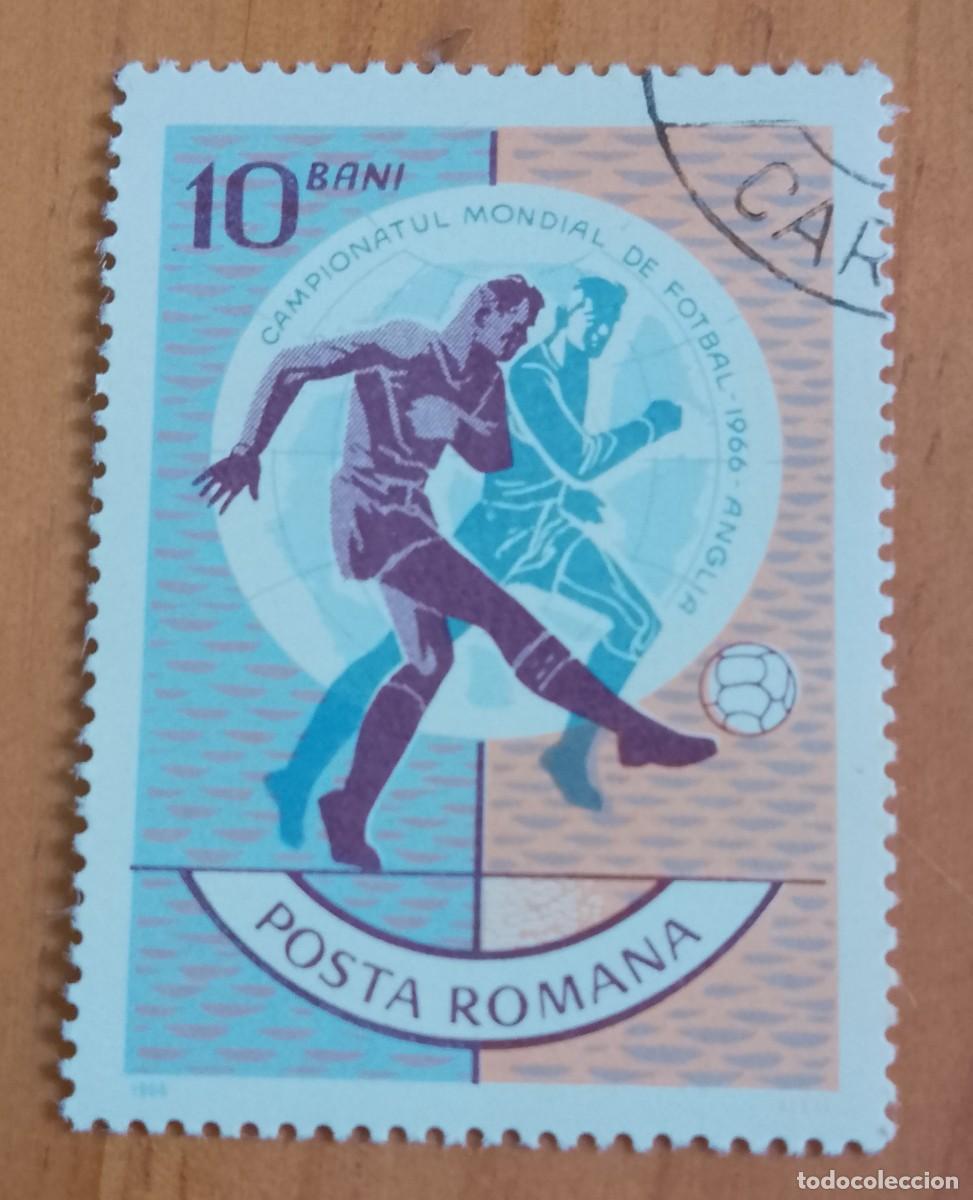 Sellos: RUMANIA - V/F 10 BANI - CAMPEONATO MUNDIAL DE FUTBOL INGLATERRA 1966